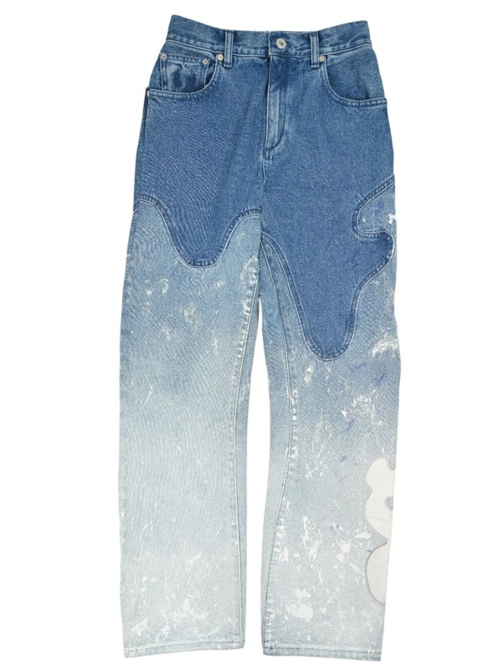 Off-White Shaped Baggy Denim Jeans in Bleach